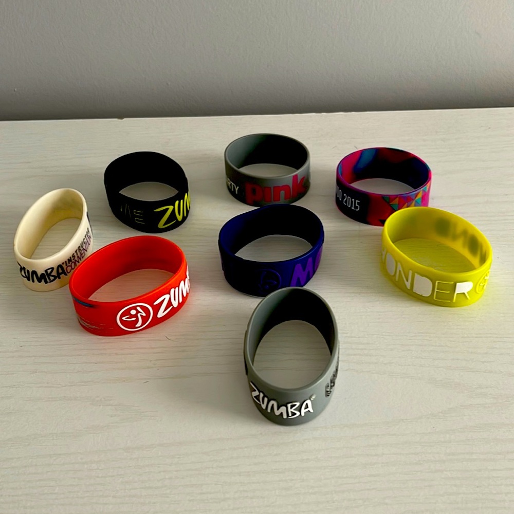 9 Wide Rubber Zumba Bracelets
